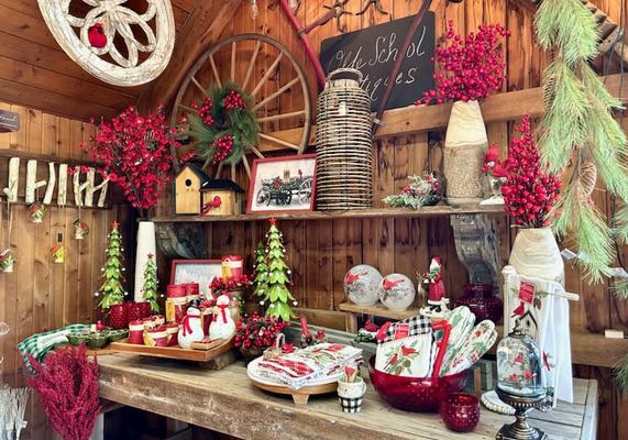 Gift Store Christmas Red and Green